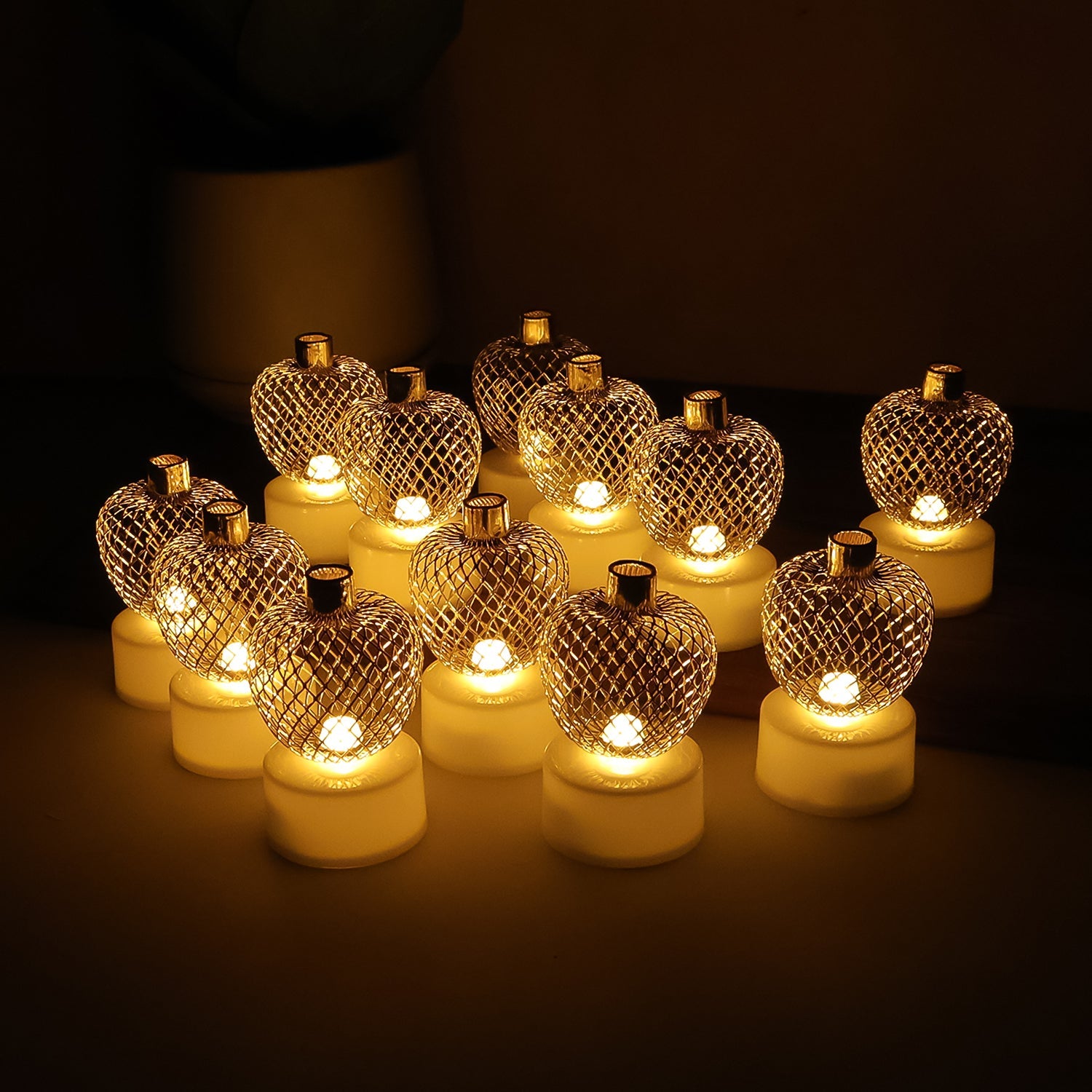 Decorative Apple Shape LED Tealight Candles Decorative Apple Shape LED Tealight Candles